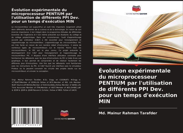 Produktbild: &Eacute;volution exp&eacute;rimentale du microprocesseur PENTIUM par l'utilisation de diff&eacute;rents PPI Dev. pour un temps d'ex&eacute;cution MIN