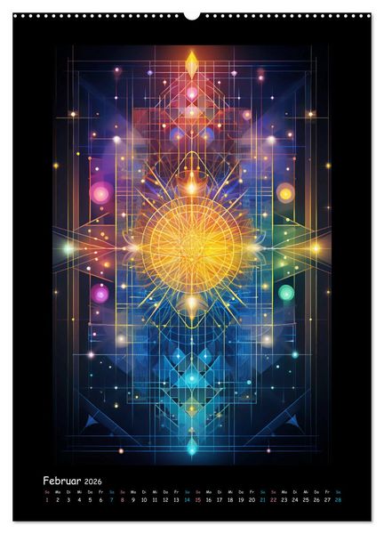 Produktbild: Fractale Mandalas (Wandkalender 2026 DIN A2 hoch), CALVENDO Monatskalender