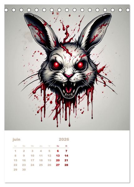 Produktbild: Marche des zombies (Calendrier de bureau 2026 DIN A5 horizontal), CALVENDO calendrier mensuel