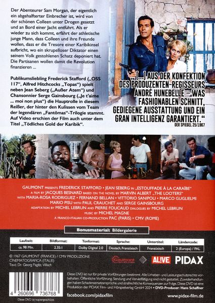 Produktbild: Haie bitten zu Tisch (Estouffade &agrave; la Cara&iuml;be) / Exotischer Abenteuerfilm mit Frederick Stafford (&bdquo;OSS 117&ldquo;) und Jean Seberg (Pidax Film-Klassiker)