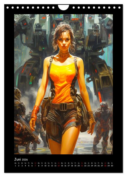 Produktbild: Galaktische Welten. Starke Space Opera-Illustrationen (Wandkalender 2026 DIN A4 hoch), CALVENDO Monatskalender