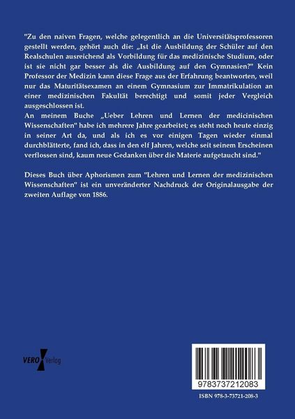 Produktbild: Aphorismen zum `Lehren und Lernen der medizinischen Wissenschaften&acute;
