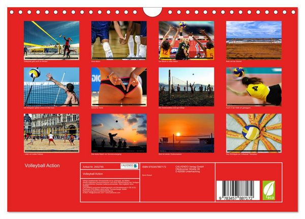 Produktbild: Volleyball Action (Wandkalender 2026 DIN A4 quer), CALVENDO Monatskalender
