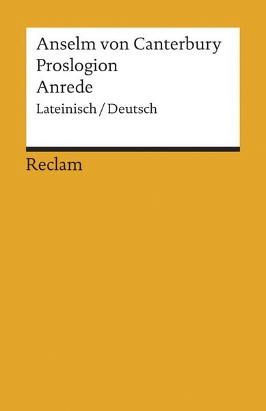 Produktbild: Proslogion/Anrede