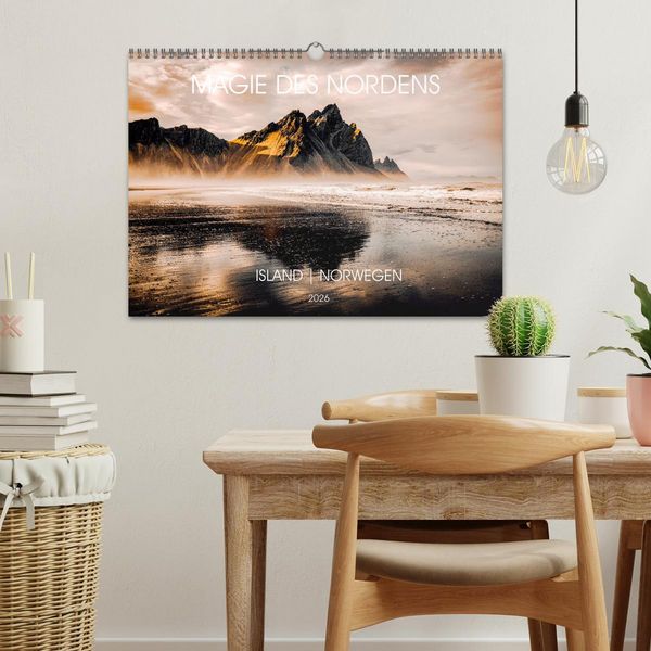 Produktbild: Magie des Nordens, Island und Norwegen (Wandkalender 2026 DIN A3 quer), CALVENDO Monatskalender