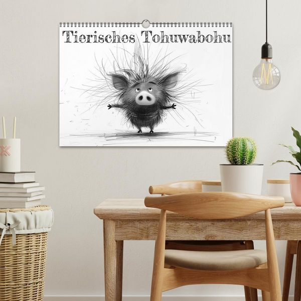 Produktbild: Tierisches Tohuwabohu (Wandkalender 2026 DIN A3 quer), CALVENDO Monatskalender