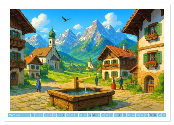 Produktbild: Wo Heidi gern gewesen w&auml;re (hochwertiger Premium Wandkalender 2026 DIN A2 quer), Kunstdruck in Hochglanz