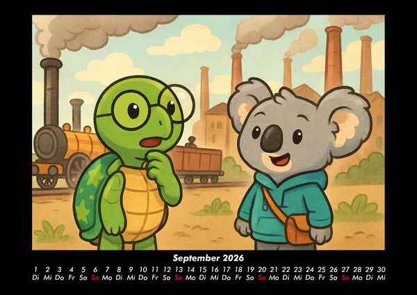 Produktbild: Taz & Kiki - Eine Reise durch die Zeit 2026 Fotokalender DIN A3
