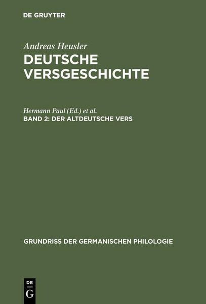 Produktbild: Der altdeutsche Vers