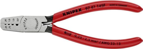 Produktbild: Knipex 97 61 145 F Crimpzange Aderendh&uuml;lsen 0.25 bis 2.5mm&sup2;