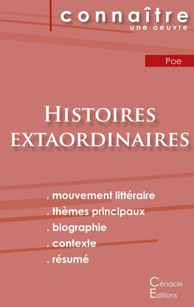 Produktbild: Fiche de lecture Histoires extraordinaires de Poe (Analyse litt&eacute;raire de r&eacute;f&eacute;rence et r&eacute;sum&eacute; complet)