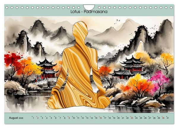 Produktbild: YOGA - Harmonie von K&ouml;rper, Geist und Seele (Wandkalender 2026 DIN A4 quer), CALVENDO Monatskalender
