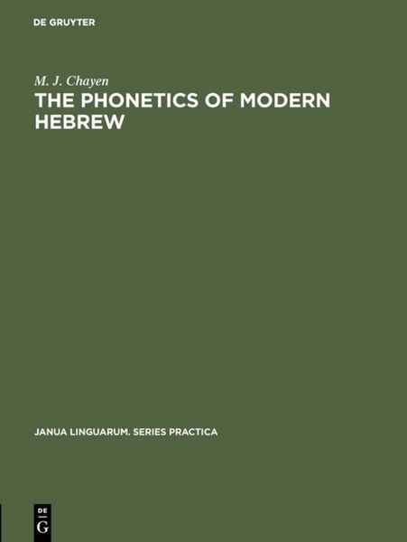 Produktbild: The phonetics of modern Hebrew