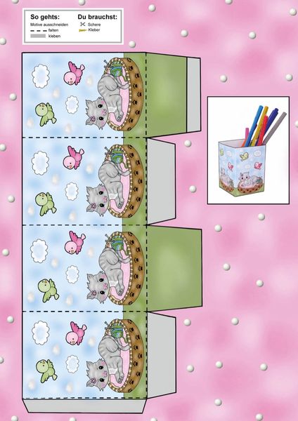 Produktbild: Das Ausschneide-Bastelbuch Tierkinder