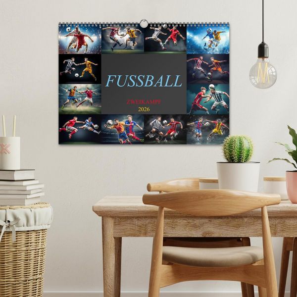Produktbild: Fussball - Zweikampf (Wandkalender 2026 DIN A3 quer), CALVENDO Monatskalender