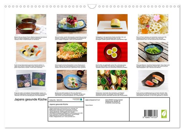 Produktbild: Japans gesunde K&uuml;che (Wandkalender 2026 DIN A3 quer), CALVENDO Monatskalender