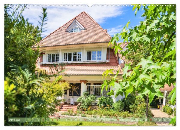 Produktbild: Die Villenkolonie in Buchschlag (hochwertiger Premium Wandkalender 2026 DIN A2 quer), Kunstdruck in Hochglanz