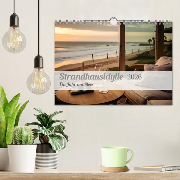 Produktbild: Strandhausidylle (Wandkalender 2026 DIN A4 quer), CALVENDO Monatskalender