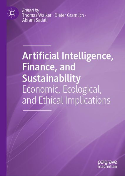 Produktbild: Artificial Intelligence, Finance, and Sustainability