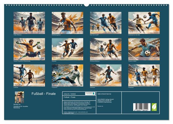 Produktbild: Fu&szlig;ball - Finale (hochwertiger Premium Wandkalender 2026 DIN A2 quer), Kunstdruck in Hochglanz