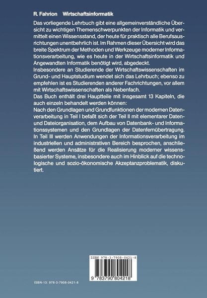 Produktbild: Wirtschaftsinformatik
