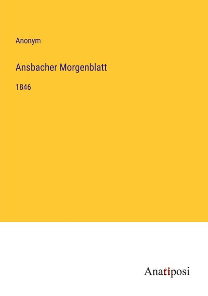 Produktbild: Ansbacher Morgenblatt