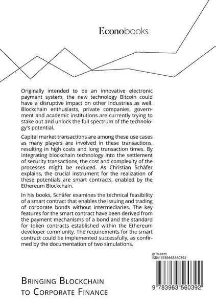 Produktbild: Bringing Blockchain to Corporate Finance. A Smart Contract for Corporate Bonds