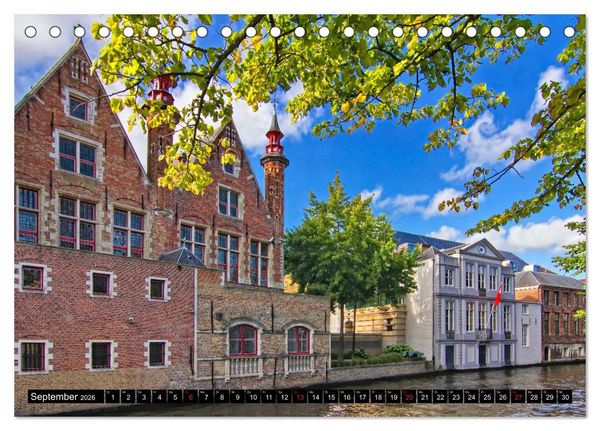 Produktbild: Stadtansichten Br&uuml;gge - das Venedig des Nordens (Tischkalender 2026 DIN A5 quer), CALVENDO Monatskalender