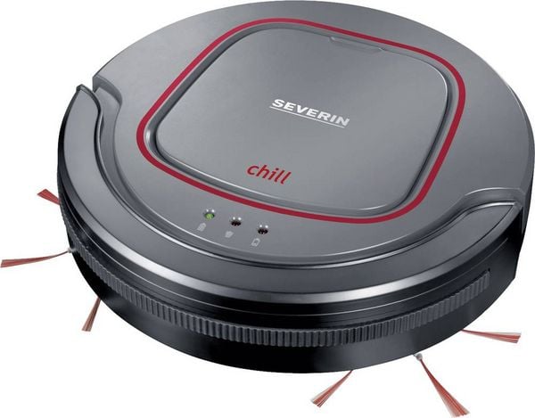 Produktbild: Severin RB 7025 Saugroboter Platin-Grau, Granat Rot, Schwarz inkl. Akku