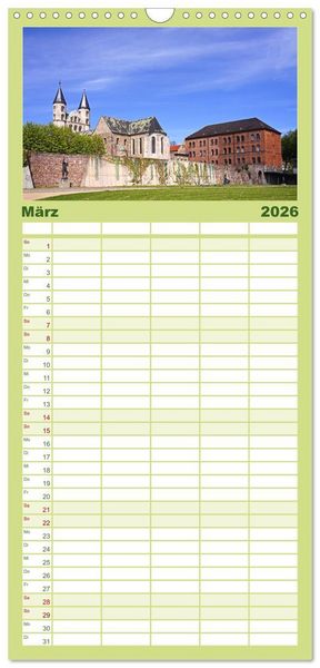 Produktbild: Familienplaner 2026 - Magdeburger Ansichten mit 5 Spalten (Wandkalender, 21 x 45 cm) CALVENDO