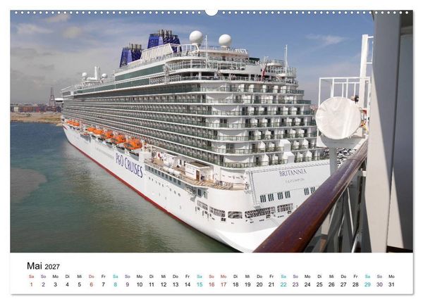Produktbild: Riesen der Meere - Kreuzfahrtschiffe (hochwertiger Premium Wandkalender 2027 DIN A2 quer), Kunstdruck in Hochglanz