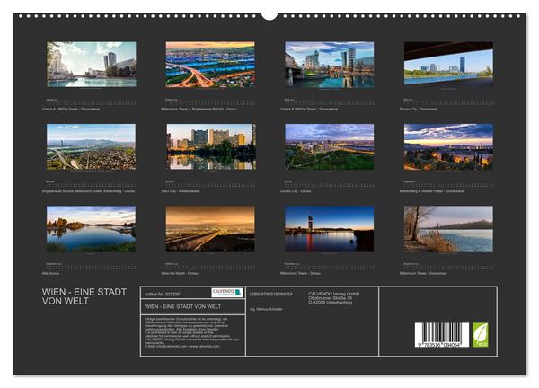 Produktbild: WIEN - EINE STADT VON WELT (hochwertiger Premium Wandkalender 2026 DIN A2 quer), Kunstdruck in Hochglanz
