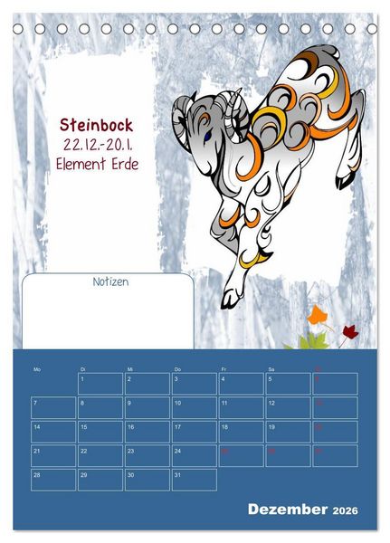Produktbild: Sternzeichen &bull; Geburtstagskalender / Planer (Tischkalender 2026 DIN A5 hoch), CALVENDO Monatskalender
