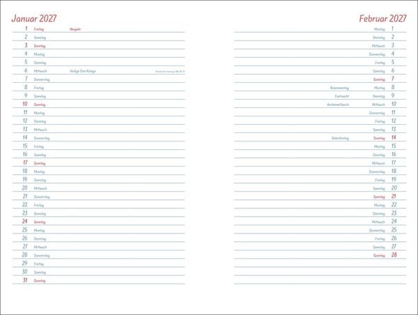 Produktbild: Helme Heine: Familienplaner-Buch A6 2026