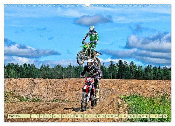 Produktbild: Motocross - so cool (Wandkalender 2026 DIN A2 quer), CALVENDO Monatskalender