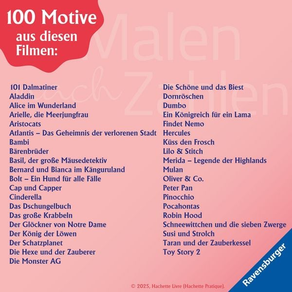Produktbild: Disney - Malen nach Zahlen: Classics