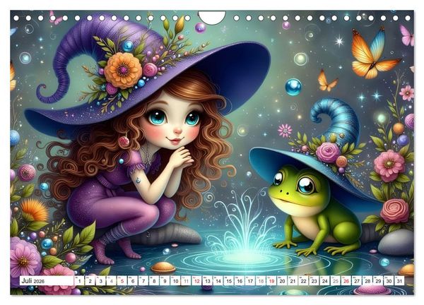 Produktbild: Luna, die kleine Zauberhexe (Wandkalender 2026 DIN A4 quer), CALVENDO Monatskalender