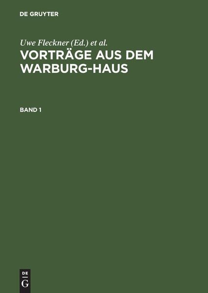 Produktbild: Vortraege a. d. Warburg-Haus 1