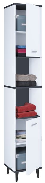 Produktbild: Holz Badm&ouml;bel Bad Hochschrank Badschrank Landos
