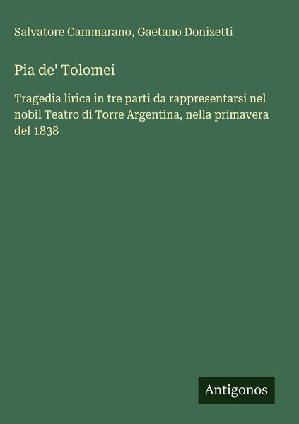 Produktbild: Pia de' Tolomei