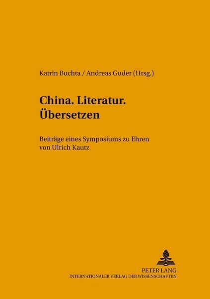 Produktbild: China.Literatur.&Uuml;bersetzen.