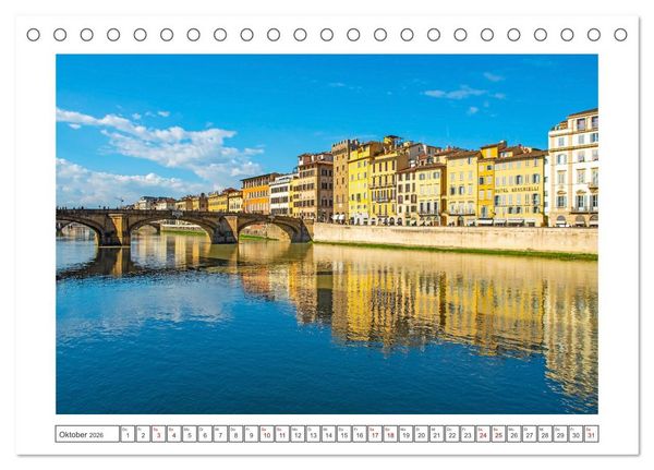 Produktbild: Florenz - Reiseziel in der Toskana (Tischkalender 2026 DIN A5 quer), CALVENDO Monatskalender