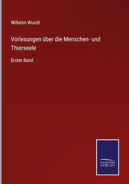 Produktbild: Vorlesungen &uuml;ber die Menschen- und Thierseele