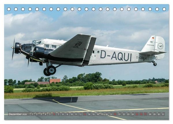 Produktbild: JU 52 - Zwischen Himmel und Erde (Tischkalender 2026 DIN A5 quer), CALVENDO Monatskalender