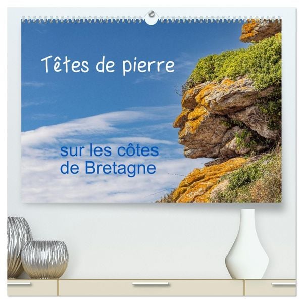 Produktbild: T&ecirc;tes de pierre sur les c&ocirc;tes de Bretagne (Calendrier mural 2026 DIN A2 vertical) calendrier de bureau