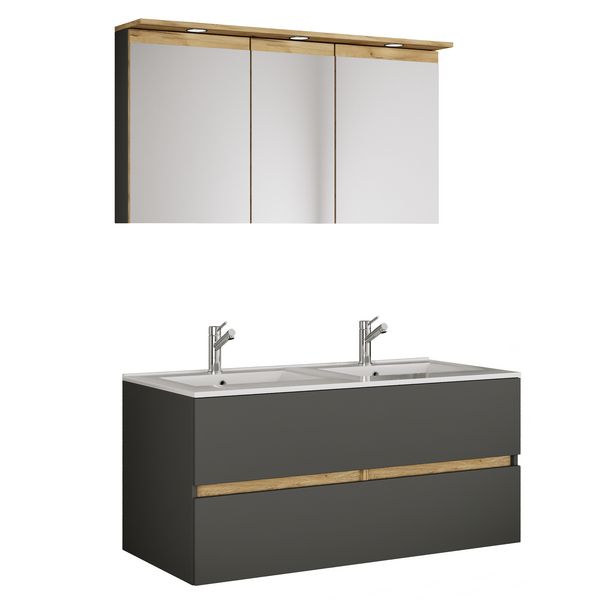 3 tlg. Badmöbel-Set mit Waschbecken Cosila-I 111cm