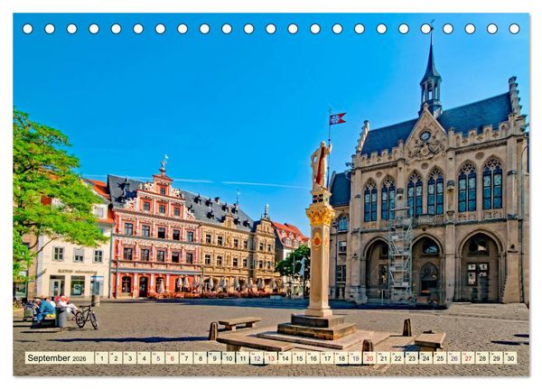 Produktbild: Erfurt - meine Stadt mit viel Herz (Tischkalender 2026 DIN A5 quer), CALVENDO Monatskalender