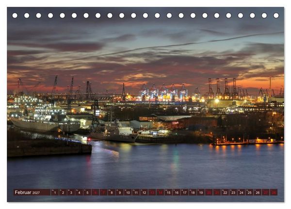 Produktbild: Magic Nights Hamburg (Tischkalender 2027 DIN A5 quer), CALVENDO Monatskalender
