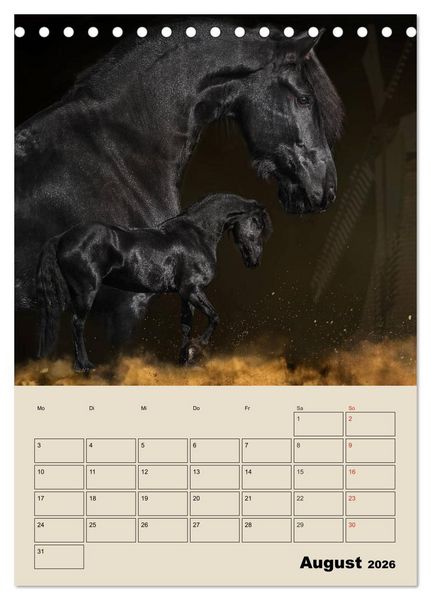 Produktbild: Pferdetr&auml;umereien - Traumbilder von Traumpferden (Tischkalender 2026 DIN A5 hoch), CALVENDO Monatskalender