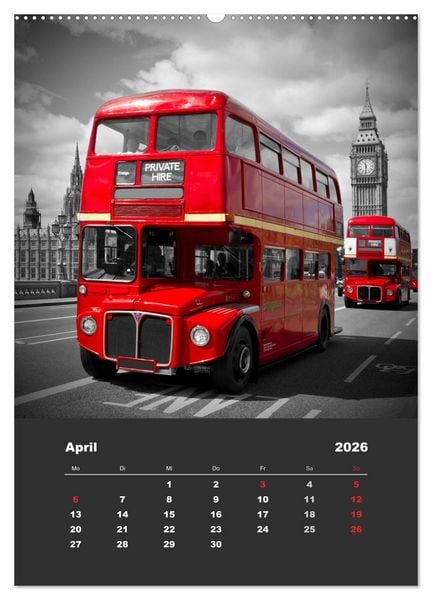 Produktbild: Glanzlichter einer Metropole LONDON (Wandkalender 2026 DIN A2 hoch), CALVENDO Monatskalender